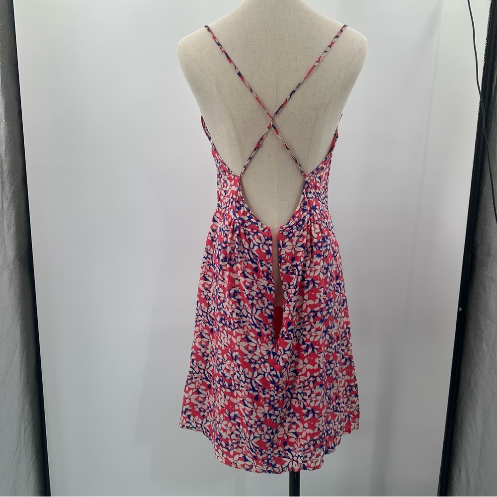 Yumi Kim Silk Dress- tulip hem with pockets, pink, blue and white floral print - Picture 6 of 16